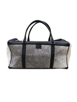 Grey Cowhide Weekender