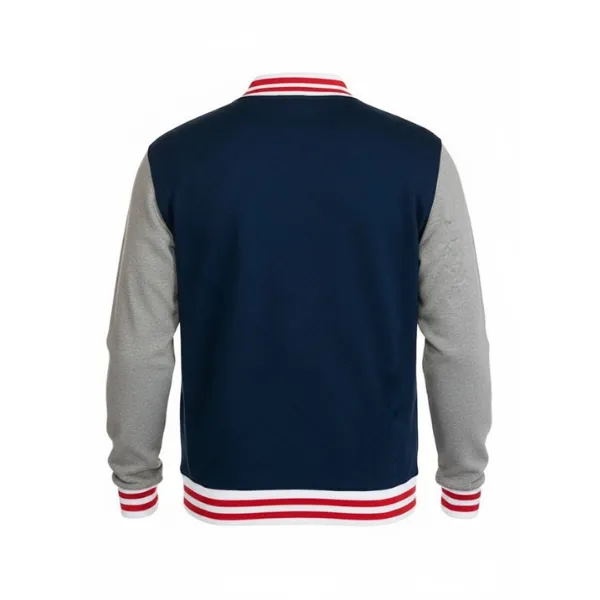 Captain America Blue Varsity Bomber Jacket Back
