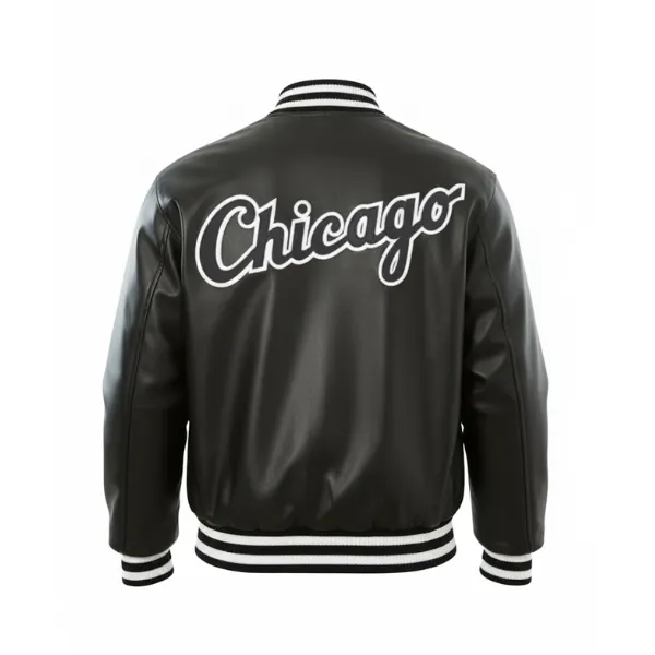 Chicago White Sox Full Leather Jacket Back