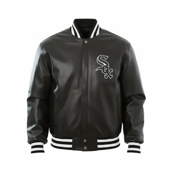 Chicago White Sox Full Leather Jacket Front