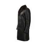 Mens Black Shearling Coat Left