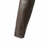 Mens Dark Brown Leather Blazer Sleeves