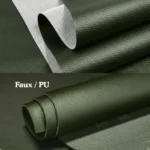 Olive Green Faux PU Material