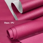 Pink Faux PU Material