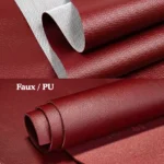 Red Faux PU Material