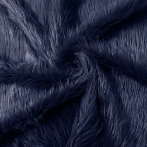 Women's Navy Blue Faux Fur Shaggy Jacket Material