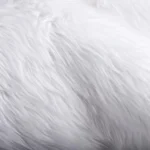 Women's White Long Faux Fur Shaggy Coat Material